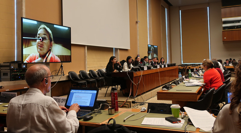 CEDAW Committee having an exchange with Singapore officials.