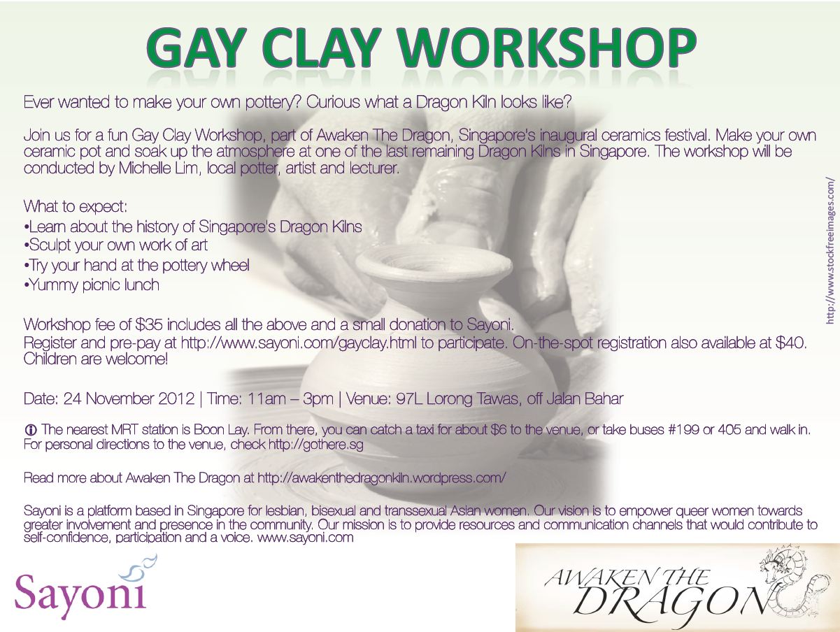 Event Blurb for Gay Clay Gay Clay